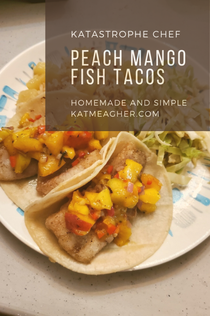 Peach Mango Fish Tacos